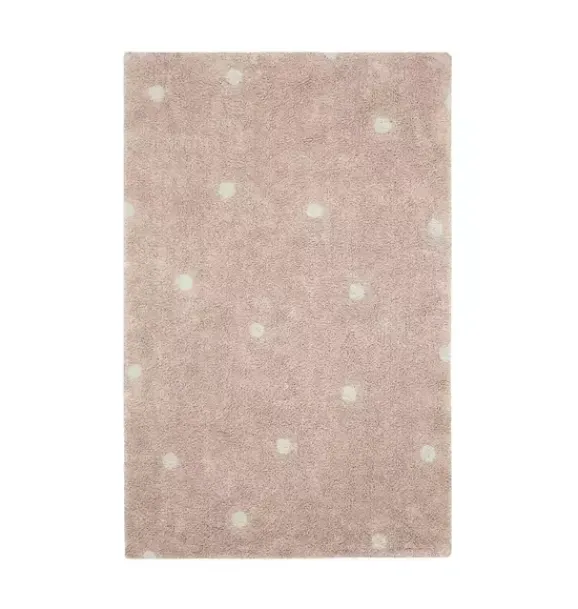 Janie and Jack Rugs-Washable Rug Mini Dot rose