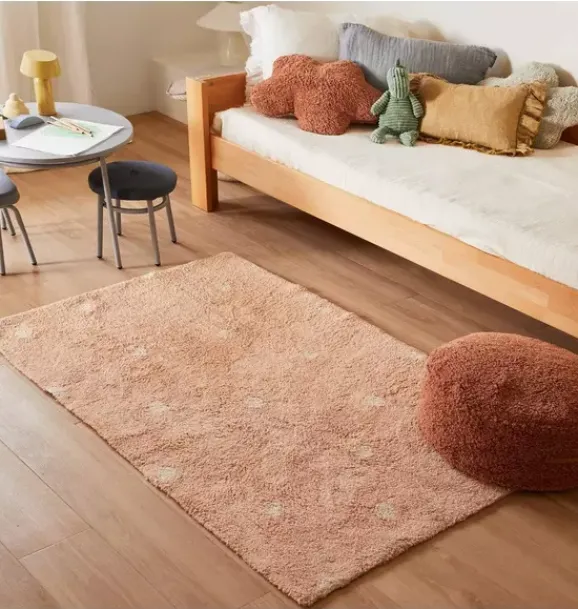 Janie and Jack Rugs-Washable Rug Mini Dot rose