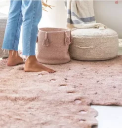 Janie and Jack Rugs-Washable Rug Pinecone Vintage Nude rose