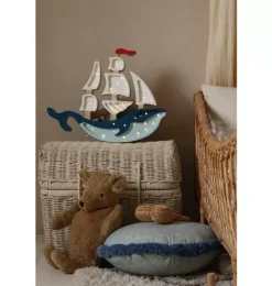 Janie and Jack Lighting-Whale Ship Lamp navy