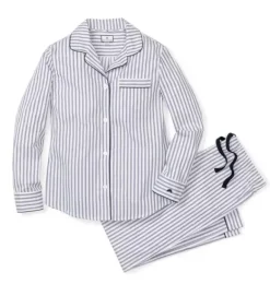 Janie and Jack Adult Pajamas|Petite Plume-Women's Pajama Set in navy french ticking