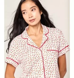 Janie and Jack Adult Pajamas|Petite Plume-Women's Pima Short Pajama Set in cherry orchard
