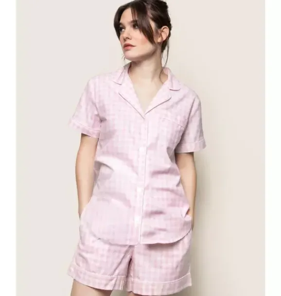Janie and Jack Adult Pajamas|Petite Plume-Women's Short Set pink gingham