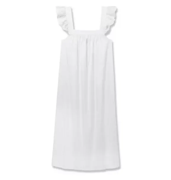 Janie and Jack Adult Pajamas|Petite Plume-Women's Twill Clara Nightgown in white