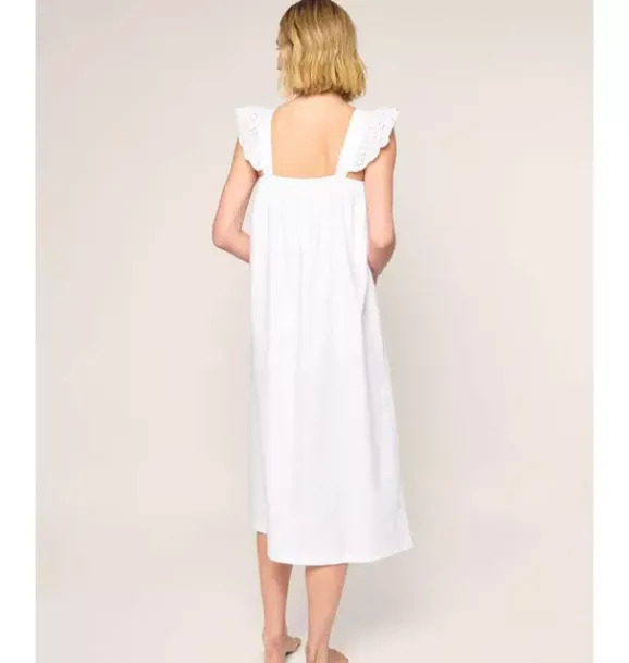 Janie and Jack Adult Pajamas|Petite Plume-Women's Twill Clara Nightgown in white
