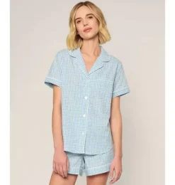 Janie and Jack Adult Pajamas|Petite Plume-Women's Twill Classic Short Set in spring gingham