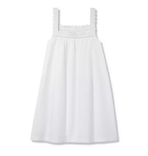 Janie and Jack Adult Pajamas|Petite Plume-Women's Twill Esme Nightgown in white