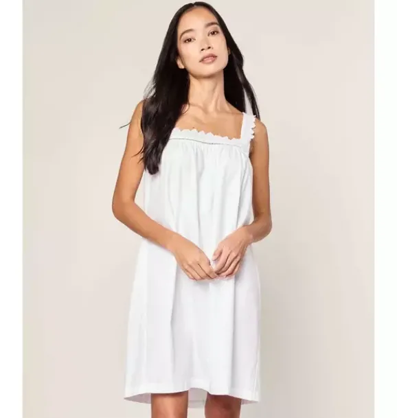 Janie and Jack Adult Pajamas|Petite Plume-Women's Twill Esme Nightgown in white