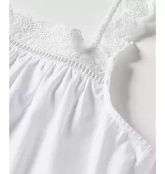 Janie and Jack Adult Pajamas|Petite Plume-Women's Twill Esme Nightgown in white