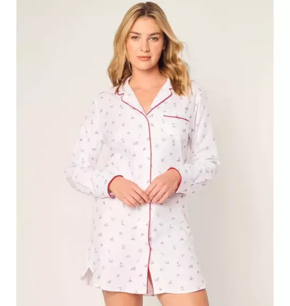 Janie and Jack Adult Pajamas|Petite Plume-Women's Twill Nightshirt in coastal charms