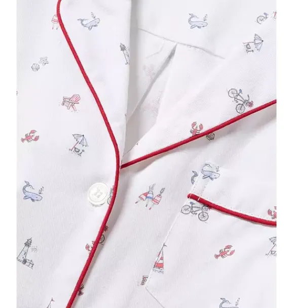 Janie and Jack Adult Pajamas|Petite Plume-Women's Twill Nightshirt in coastal charms