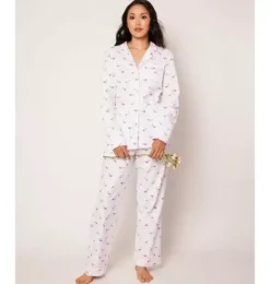 Janie and Jack Adult Pajamas|Petite Plume-Women's Twill Pajama Set in flamingos