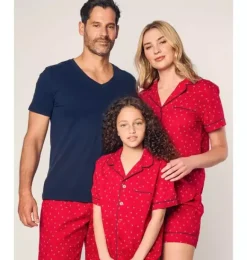 Janie and Jack Adult Pajamas|Petite Plume-Women's Twill Short Sleeve Short Pajama Set in anchors away