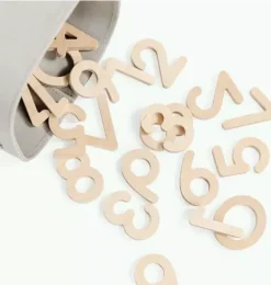Janie and Jack Development Toys-Wooden Numbers natural
