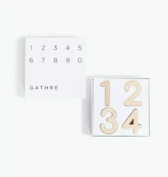 Janie and Jack Development Toys-Wooden Numbers natural