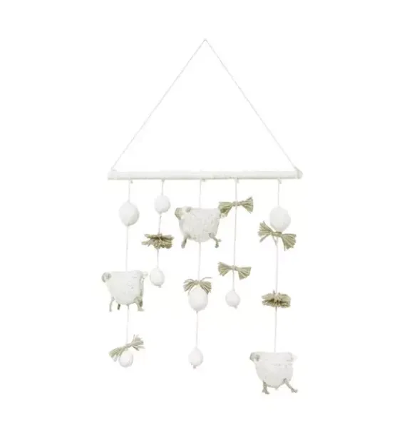 Janie and Jack Art-Woolable Wall Decor Flock sheep white