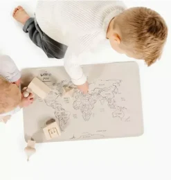 Janie and Jack Nursery|Diapering-Changing Mat world map