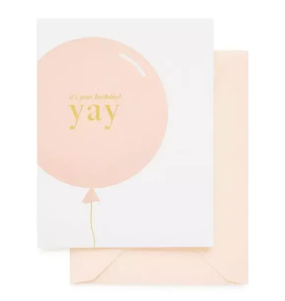 Janie and Jack Party Supplies|Stationery-Yay Balloon Greeting Card multi